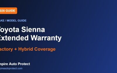 Toyota Sienna Extended Warranty: What Owners Need to Know (2026)