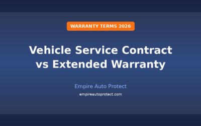Vehicle Service Contract vs Extended Warranty (2026)
