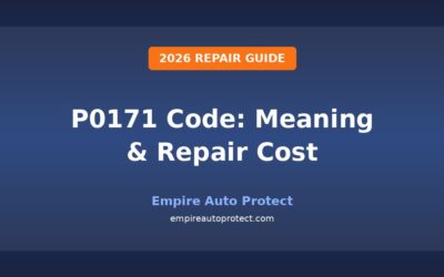P0171 Code: What It Means and Repair Cost in 2026