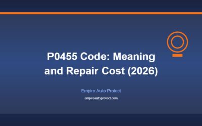 P0455 Code: What It Means and Repair Cost in 2026