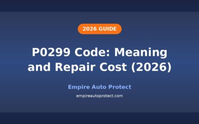 P0299 Code: What It Means and Repair Cost in 2026