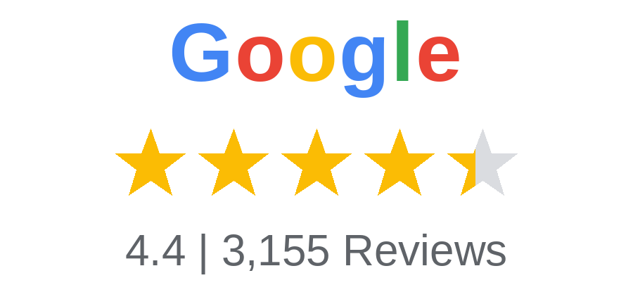 Google 4.4-star customer reviews badge